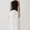 Acacia Contrast Sleeveless Maxi Dress – Black/White