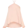 Adelaide Draped Satin Halter Top – Peach