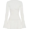 Adena Pointelle Knit Mini Dress – Ivory