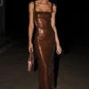Adoria Sequin Cut Out Maxi Dress – Chocolate