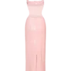 Adoria Sequin Cut Out Maxi Dress – Pale Pink