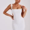 Adoria Sequin Cut Out Maxi Dress – White