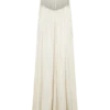 Adriana Satin Gathered Maxi Dress – Buttercream