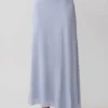 Adrienne Lurex Knot Maxi Skirt – Pastel Blue