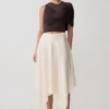 Adrienne One Shoulder Slinky Top – Chocolate