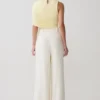 Adrienne One Shoulder Slinky Top – Lemon