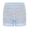 Aeline Crochet Knit Shorts – Sky Blue Aeline Crochet Knit Shorts – Sky Blue