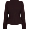Agatha Square Neck Blazer – Plum Pinstripe