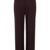 Agatha Straight Leg Suiting Pants – Plum Pinstripe