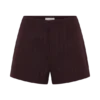 Agatha Suiting Shorts – Plum Pinstripe