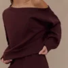 Aiden Slouchy Crew Jumper – Chocolate