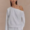 Aiden Slouchy Crew Jumper – Ivory
