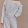 Aiden Slouchy Crew Jumper – Ivory