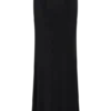 Ainsley Asymmetrical Maxi Skirt With Floral Hardware – Black
