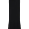 Ainsley Asymmetrical Maxi Skirt With Floral Hardware – Black
