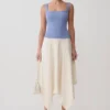 Aisling Ribbed Square Neck Sleeveless Top – Cornflower Blue