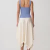 Aisling Ribbed Square Neck Sleeveless Top – Cornflower Blue