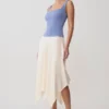 Aisling Ribbed Square Neck Sleeveless Top – Cornflower Blue