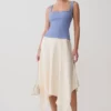 Aisling Ribbed Square Neck Sleeveless Top – Cornflower Blue