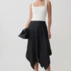 Aisling Ribbed Square Neck Sleeveless Top – Ivory