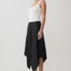 Aisling Ribbed Square Neck Sleeveless Top – Ivory