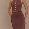 Albion Beaded Slinky Maxi Dress – Chocolate Albion Beaded Slinky Maxi Dress – Chocolate