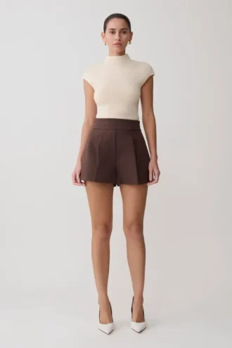 Alden High Waisted Short – Chocolate