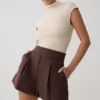 Alden High Waisted Short – Chocolate