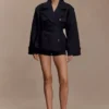 Alden Short Trench Jacket – Black