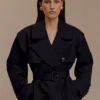Alden Short Trench Jacket – Black