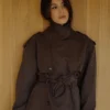 Alden Short Trench Jacket – Chocolate