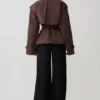 Alden Short Trench Jacket – Chocolate