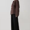 Alden Short Trench Jacket – Chocolate