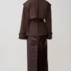 Alden Short Trench Jacket – Chocolate
