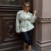 Alden Short Trench Jacket – Pebble