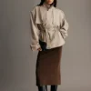 Alden Short Trench Jacket – Pebble