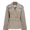 Alden Short Trench Jacket – Pebble