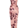 Alessandra Slinky Ruffle Maxi Dress – Pink Blurred Floral Print Alessandra Slinky Ruffle Maxi Dress – Pink Blurred Floral Print