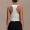 Alessandra Slinky Ruffle Top – Ivory