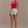 Alessandra Slinky Ruffle Top – Ruby Alessandra Slinky Ruffle Top – Ruby