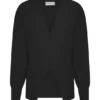 Alexia Buttoned Oversized Cardigan – Black