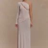 Alexius One Shoulder Knit Maxi Dress – Dusty Pink Alexius One Shoulder Knit Maxi Dress – Dusty Pink