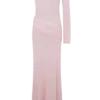 Alexius One Shoulder Knit Maxi Dress – Dusty Pink Alexius One Shoulder Knit Maxi Dress – Dusty Pink