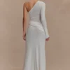 Alexius One Shoulder Knit Maxi Dress – Ivory