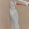 Alexius One Shoulder Knit Maxi Dress – Ivory