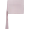 Alicent Slinky Beaded Mini Skirt – Pale Pink