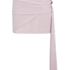 Alicent Slinky Beaded Mini Skirt – Pale Pink