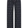Alima Mid Rise Stud Denim Jeans – Washed Indigo Blue