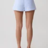 Allison Cotton Short – Blue Pinstripe