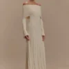 Alonza Long Sleeve Knit Midi Dress – Cream Alonza Long Sleeve Knit Midi Dress – Cream